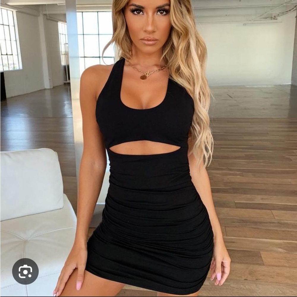 Tiger Mist Black Cutout Dress